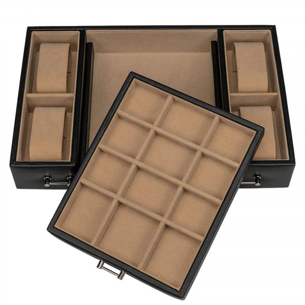 WINDROSE | Schmuckkoffer Ambiance Rindleder schwarz (803216.08)