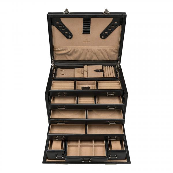 WINDROSE | Schmuckkoffer Ambiance Rindleder schwarz (803216.08)