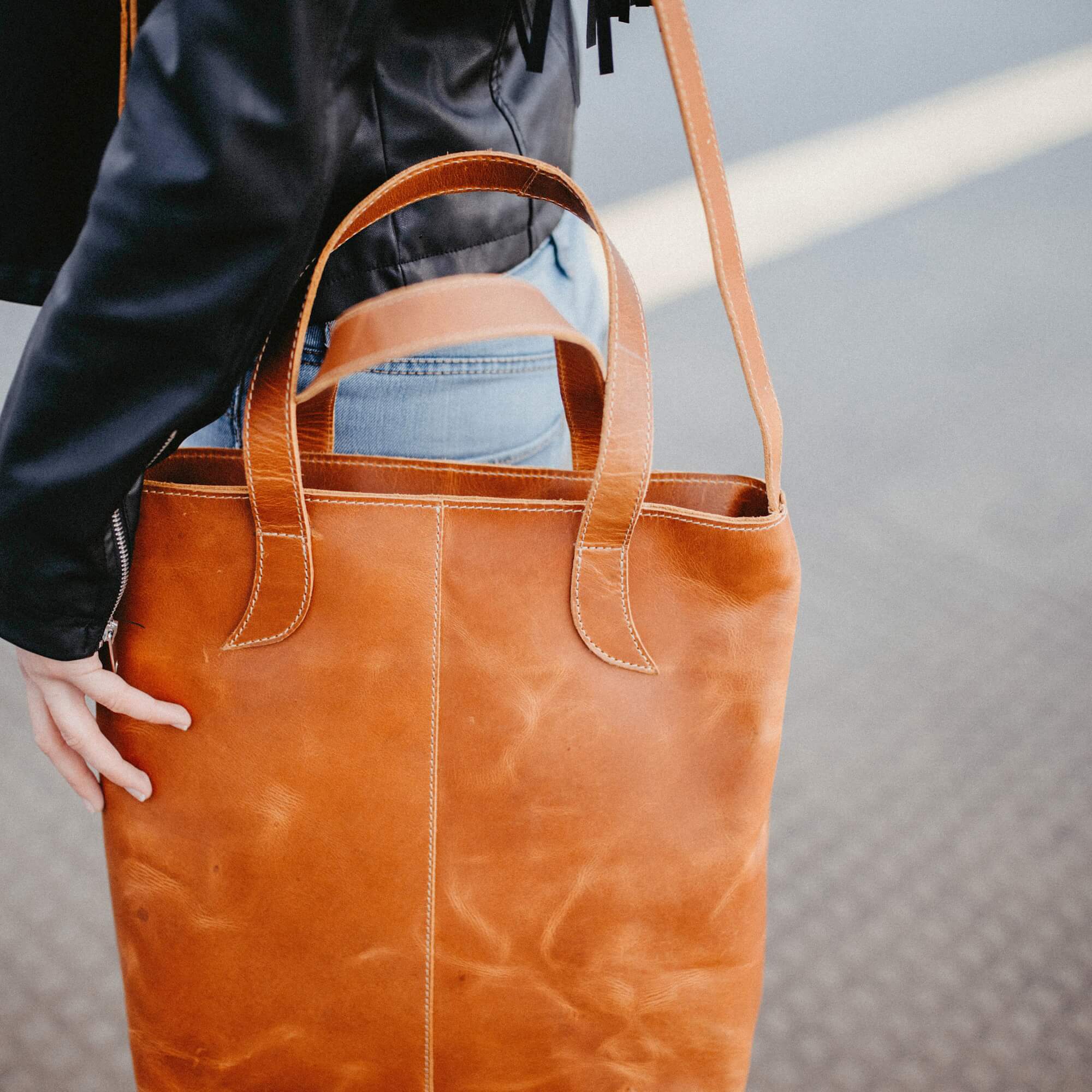 ALPENLEDER Hand Bag IMPERIA cognac
