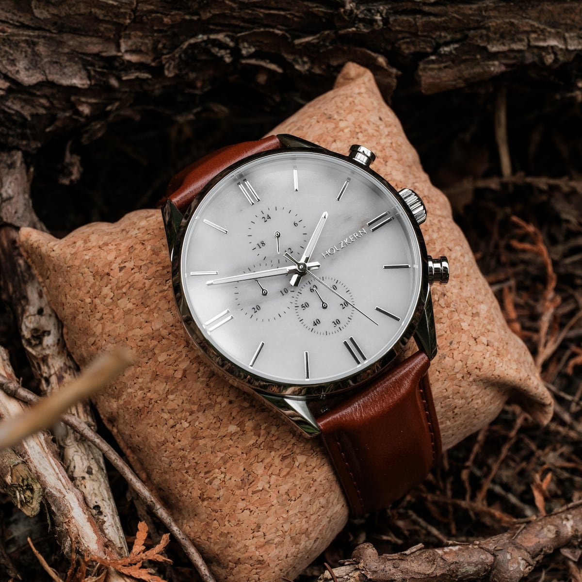 Zebrano Holzkern Armband Herren San Juan Holzkern Armbanduhr