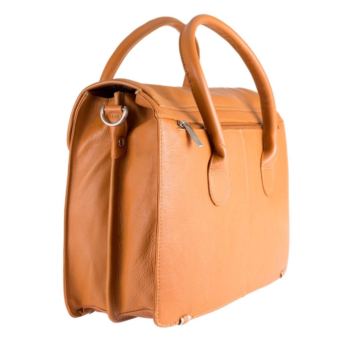 ALPENLEDER Damen Aktentasche OFFICE naturbraun