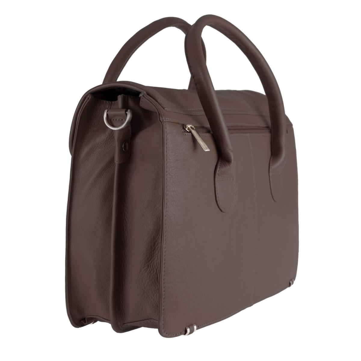 ALPENLEDER Damen Aktentasche OFFICE schokobraun