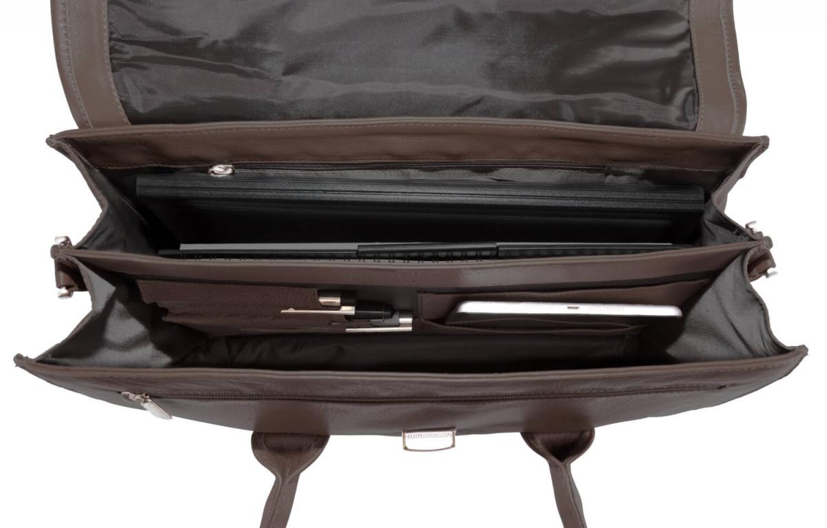 ALPENLEDER Damen Aktentasche OFFICE schokobraun