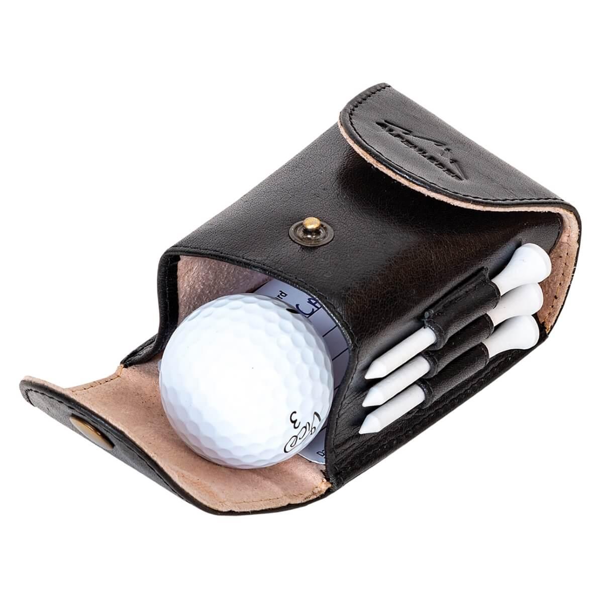 ALPENLEDER Golf Ball Case ALPENOPEN ebenholz