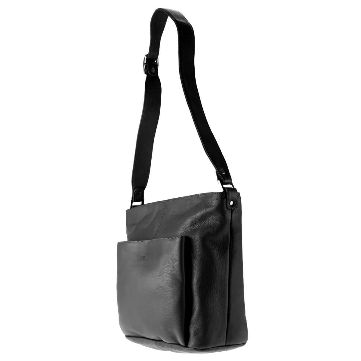 ALPENLEDER | Damen Umhängetasche GRAZ schwarz (5803-sw)