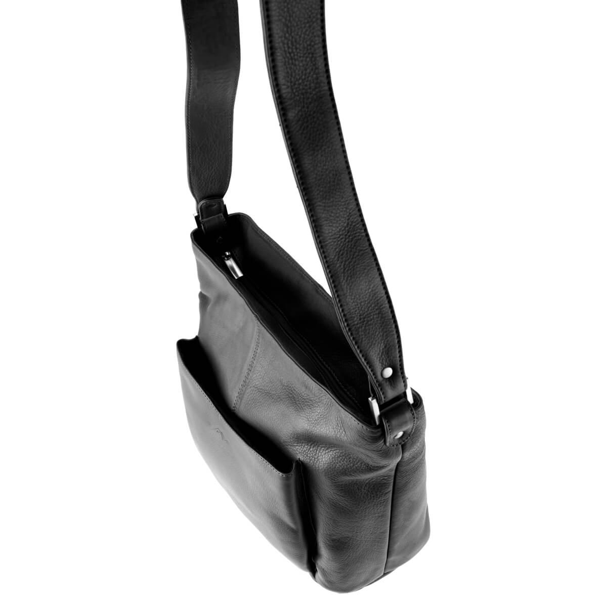 ALPENLEDER | Damen Umhängetasche GRAZ schwarz (5803-sw)