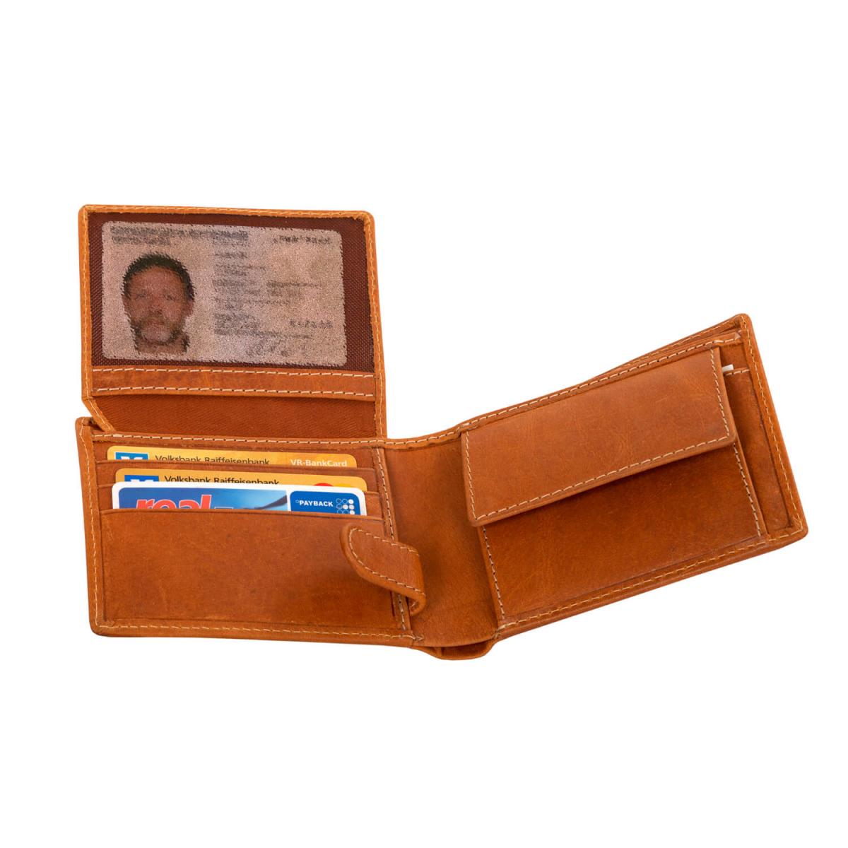 ALPENLEDER Herrengeldbeutel AMBRAS cognac