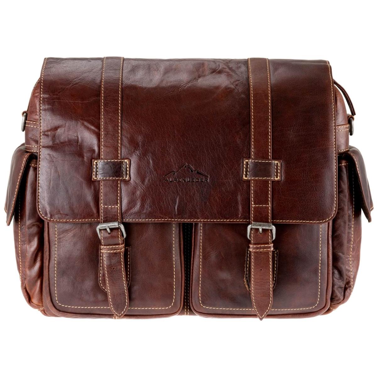 ALPENLEDER Aktentasche AOSTA brandy