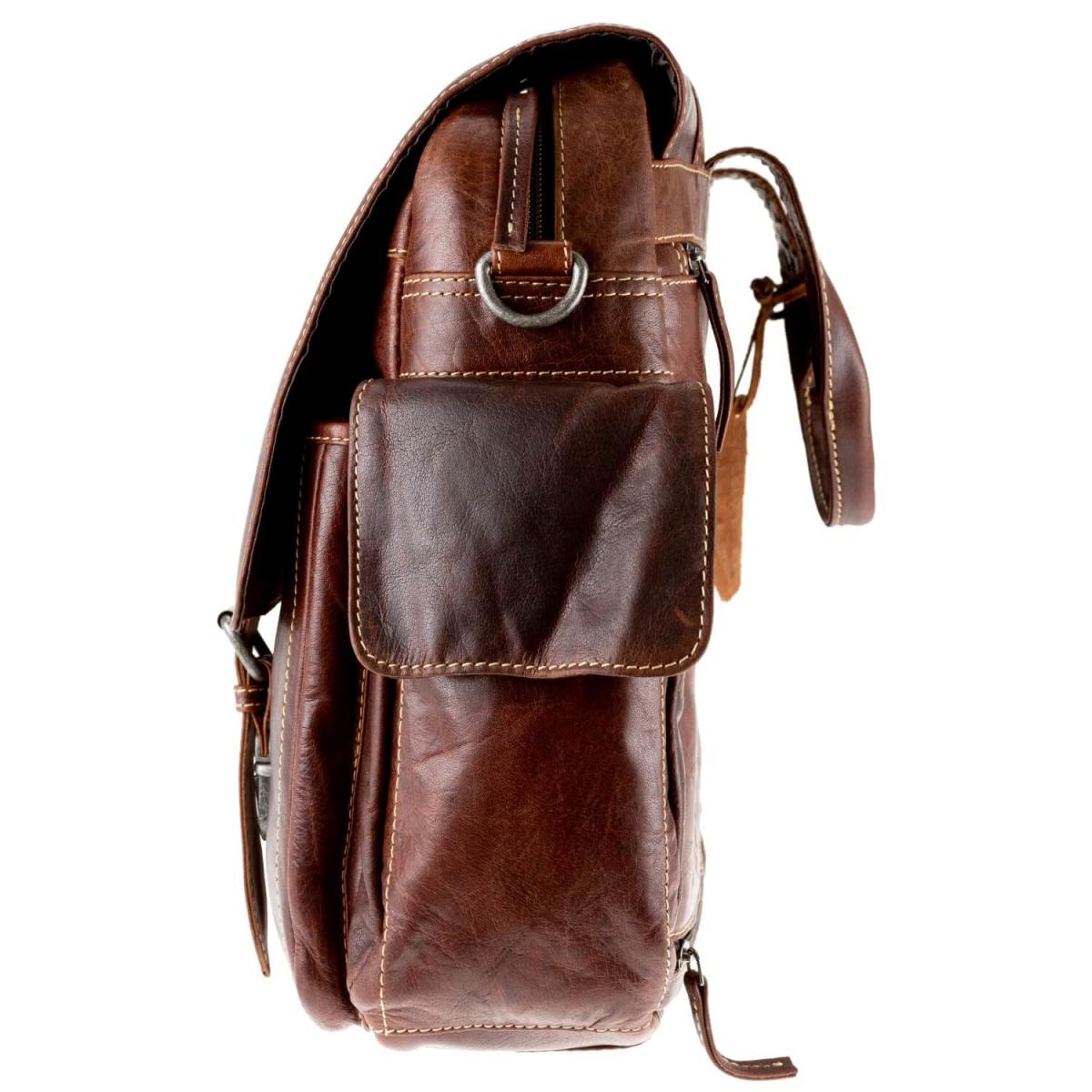 ALPENLEDER Aktentasche AOSTA brandy