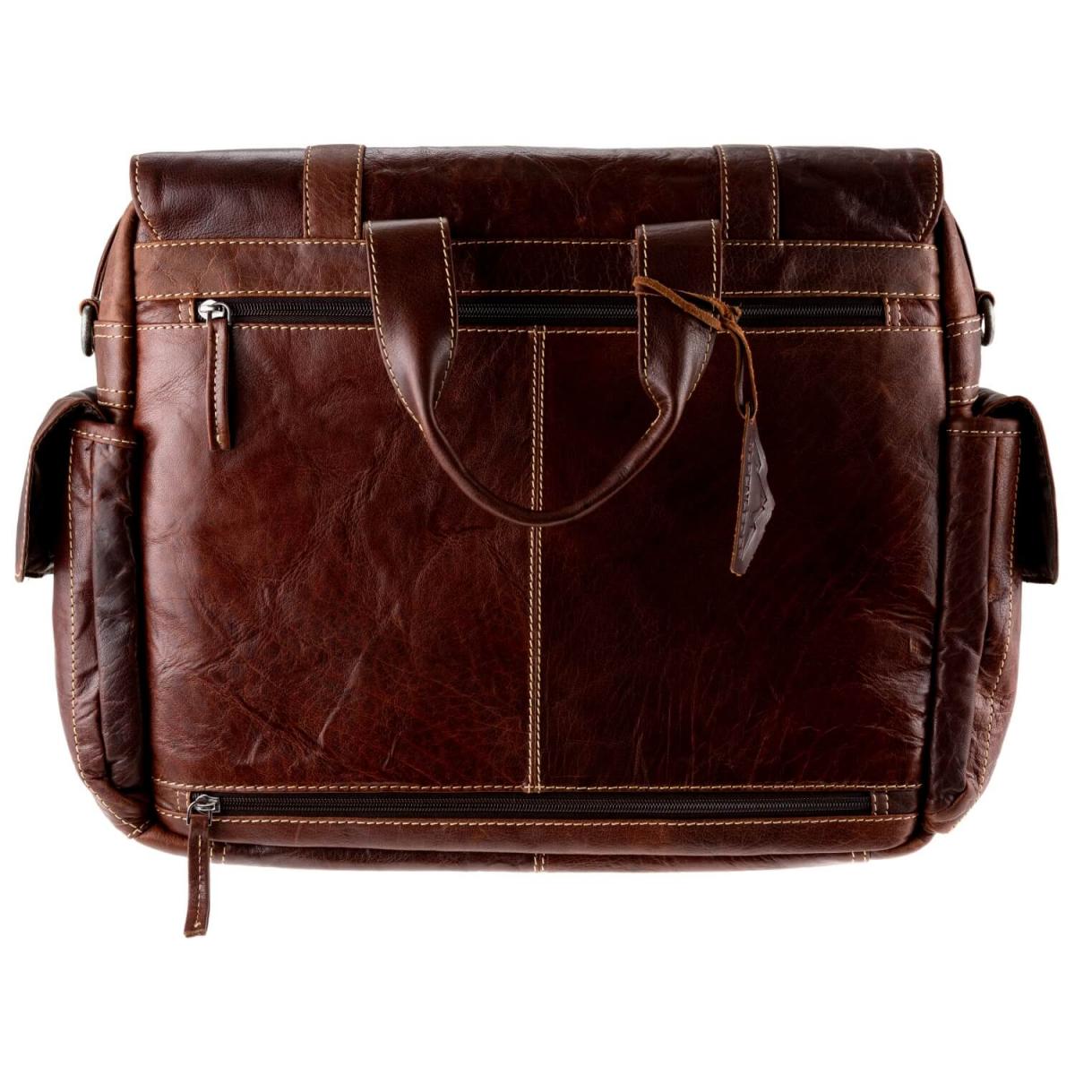 ALPENLEDER Aktentasche AOSTA brandy