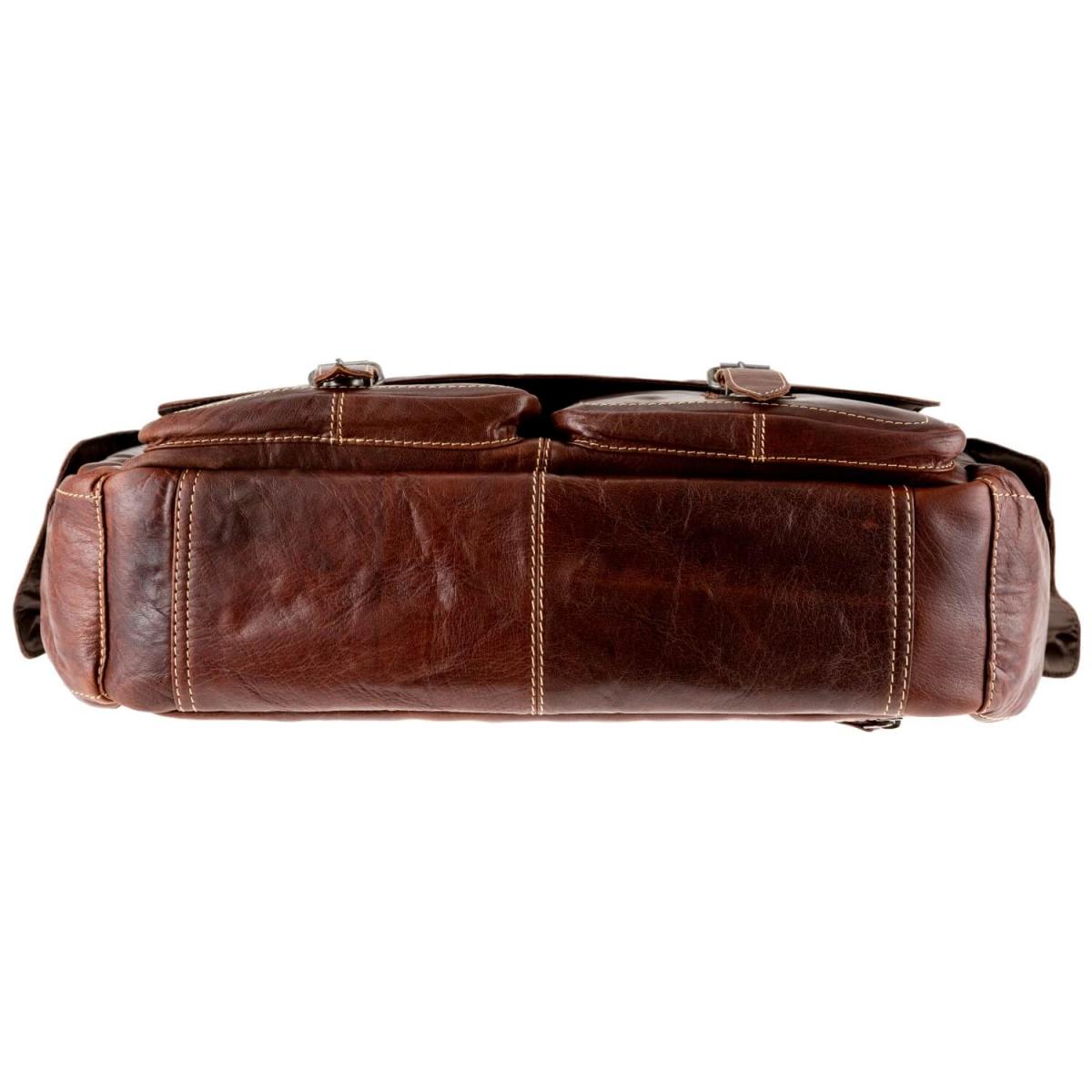 ALPENLEDER Aktentasche AOSTA brandy