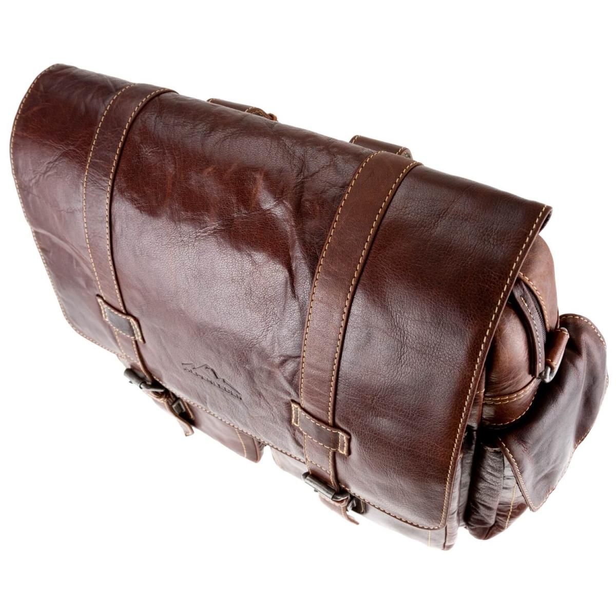 ALPENLEDER Aktentasche AOSTA brandy
