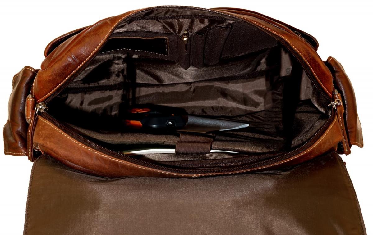 ALPENLEDER Aktentasche AOSTA brandy