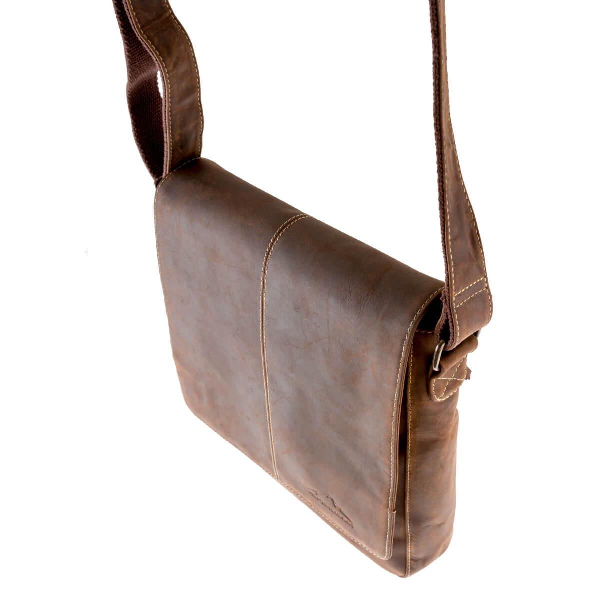 ALPENLEDER | Messenger Bag KANSAS (koffee)