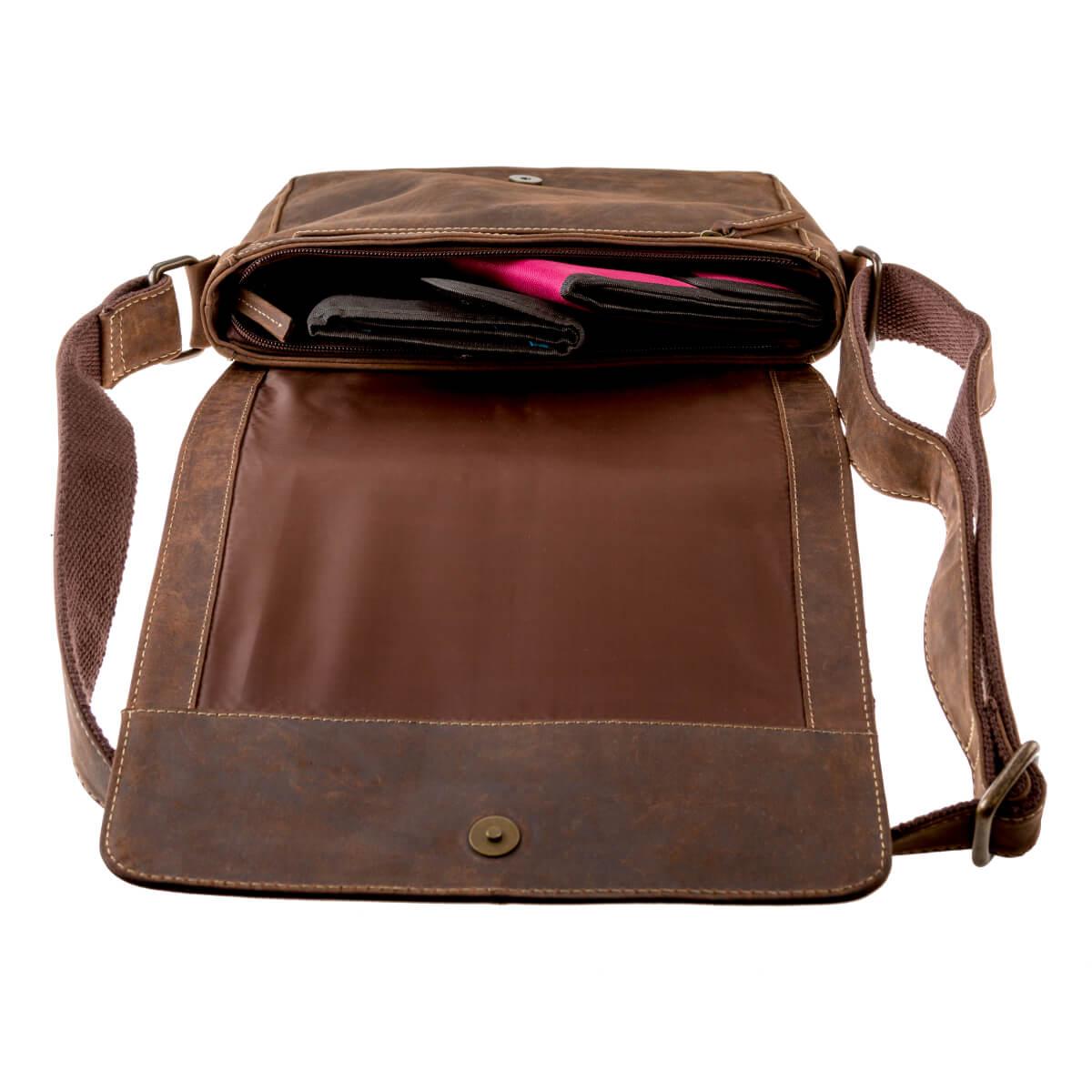 ALPENLEDER | Messenger Bag KANSAS (koffee)