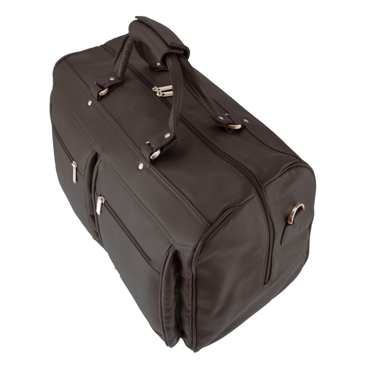 ALPENLEDER | Reisetasche Travel Bag MILANO schokobraun (3022-s)