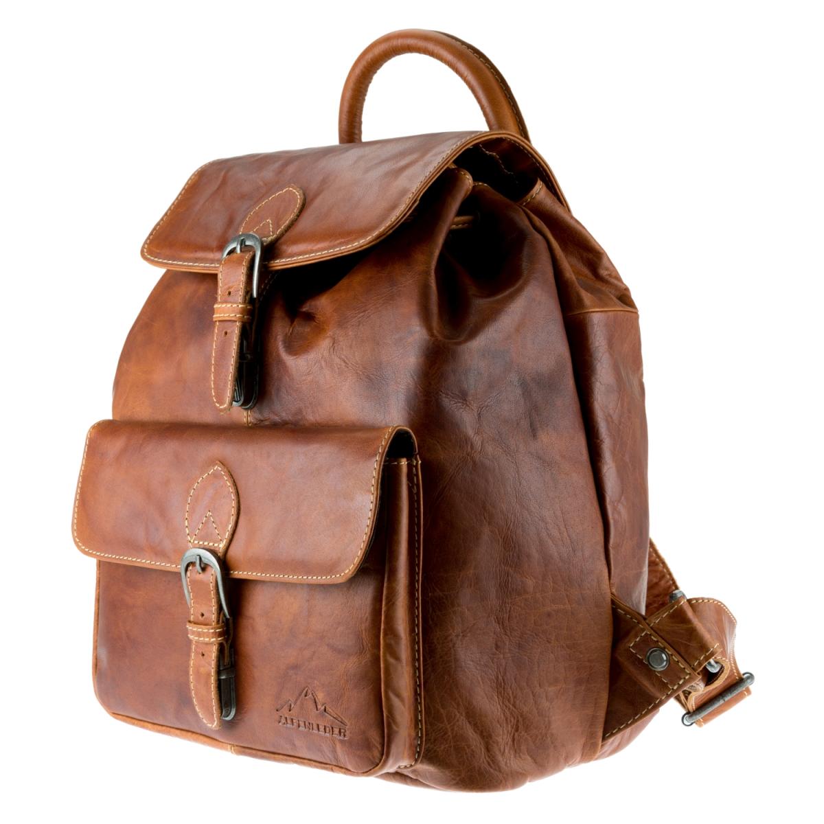 ALPENLEDER Rucksack Backpack JACOB´S WAY cognac