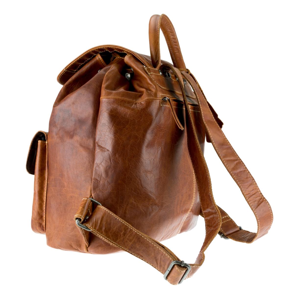 ALPENLEDER Rucksack Backpack JACOB´S WAY cognac