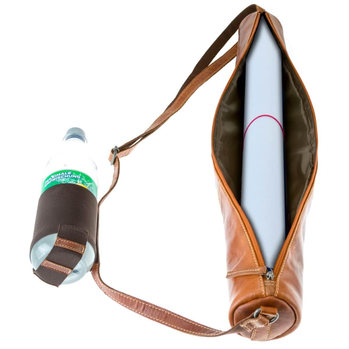 ALPENLEDER Transportrolle Can Cooler MARCUS cognac