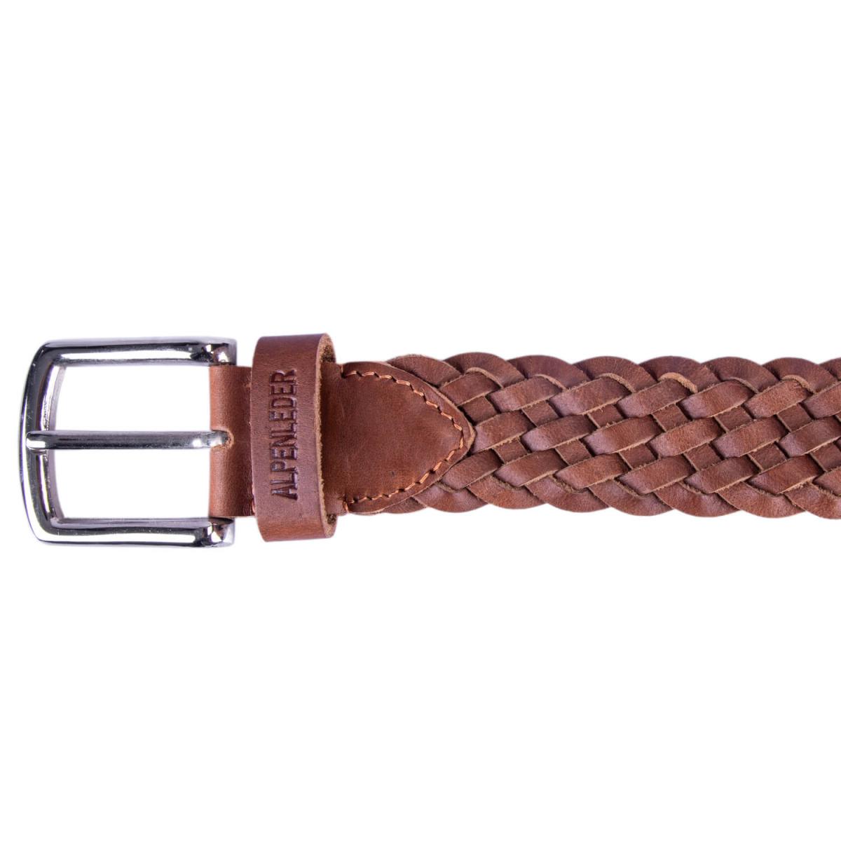 ALPENLEDER | Herrenledergürtel FLECHTWERK cognac (CG6018-c)