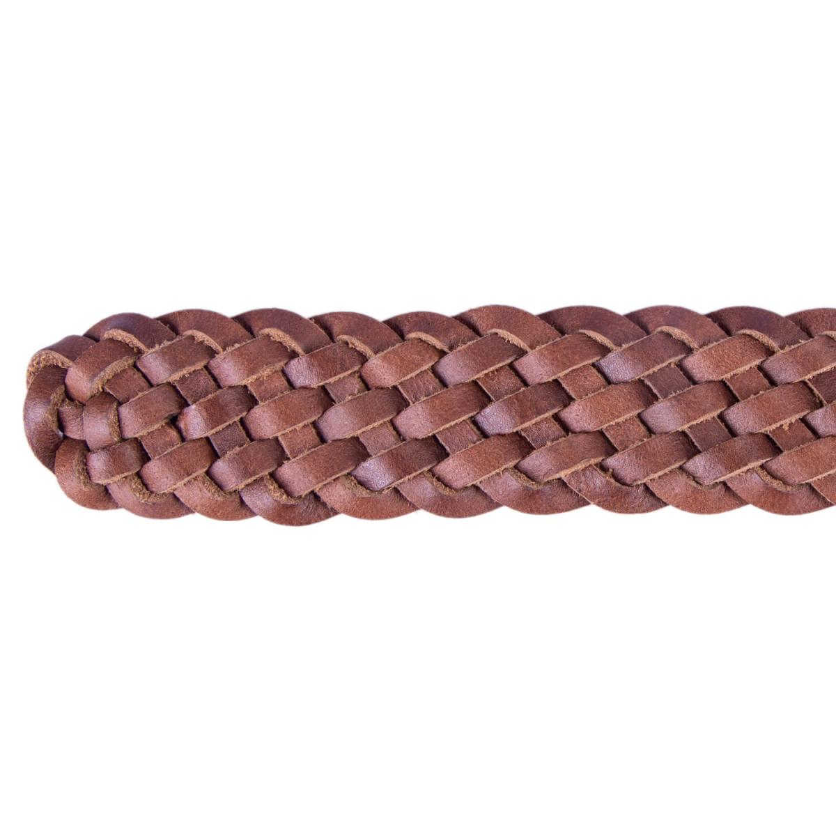 ALPENLEDER | Herrenledergürtel FLECHTWERK cognac (CG6018-c)