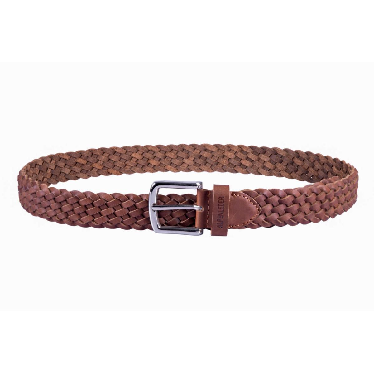 ALPENLEDER | Herrenledergürtel FLECHTWERK cognac (CG6018-c)