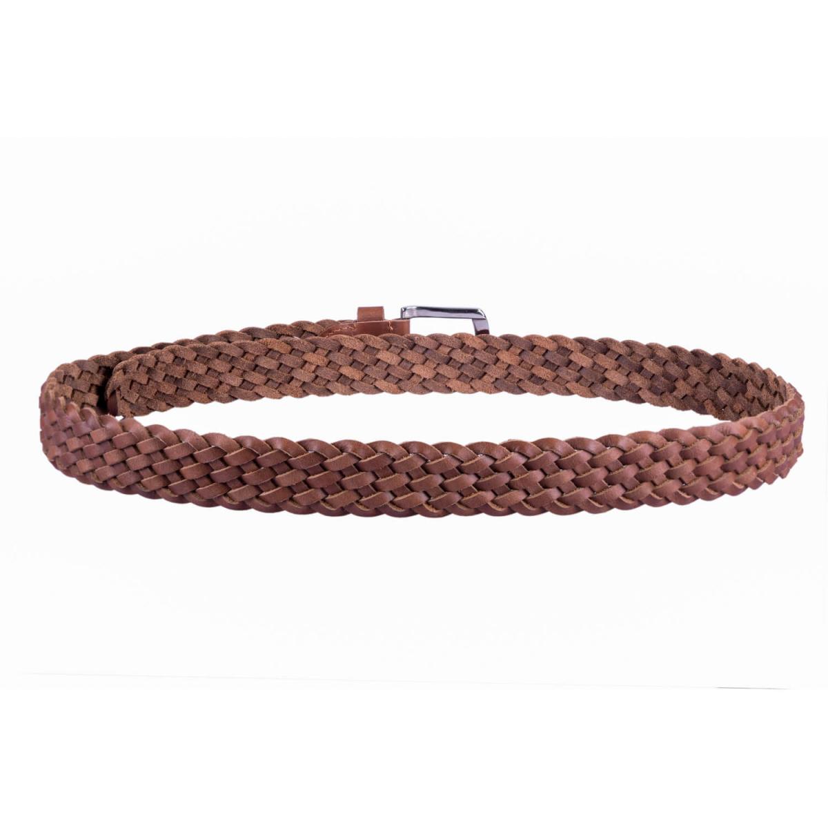 ALPENLEDER | Herrenledergürtel FLECHTWERK cognac (CG6018-c)