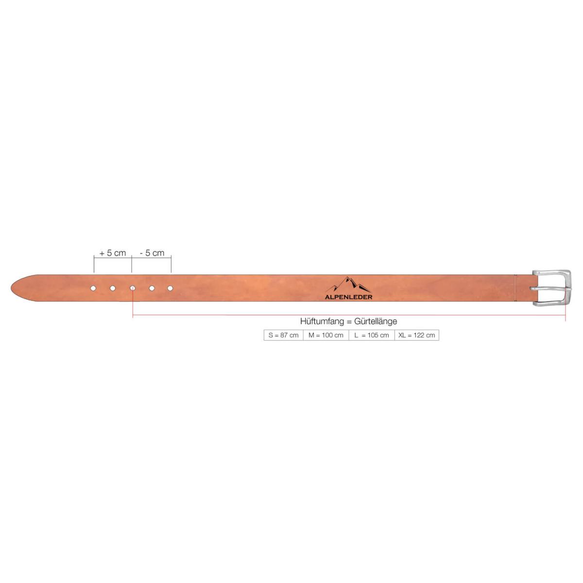 ALPENLEDER | Herrenledergürtel FLECHTWERK cognac (CG6018-c)