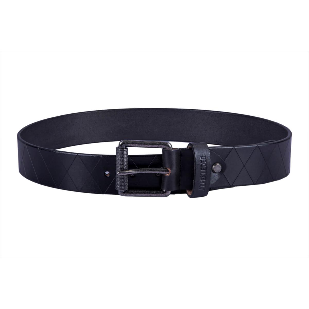 ALPENLEDER | Herrenledergürtel RAUTE ebenholz (CG6021-e)