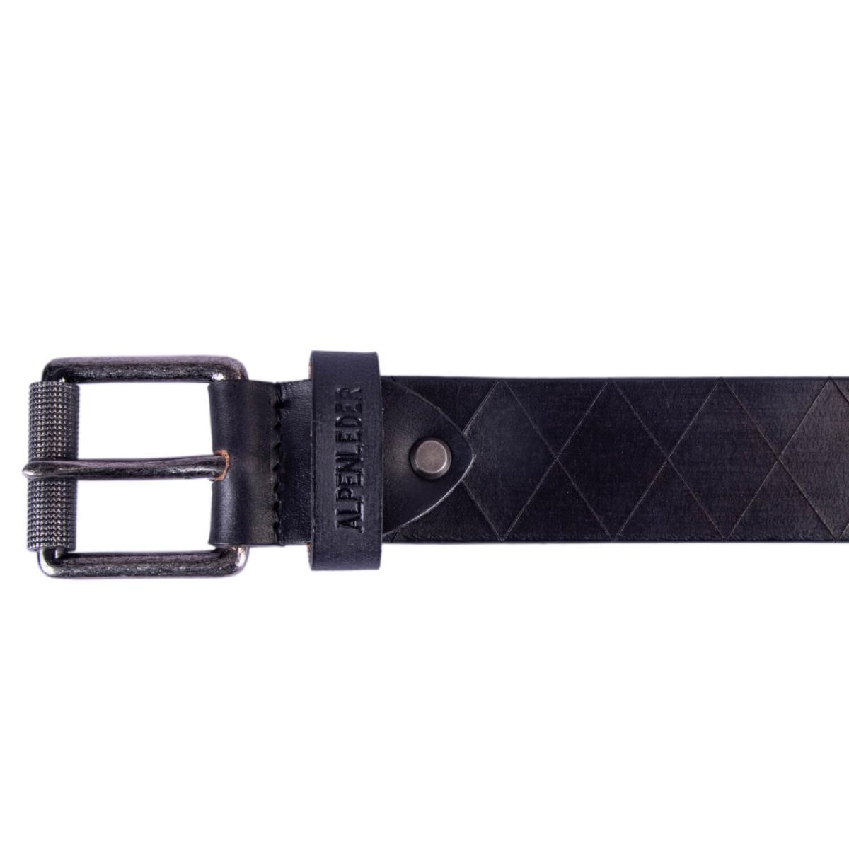 ALPENLEDER | Herrenledergürtel RAUTE ebenholz (CG6021-e)