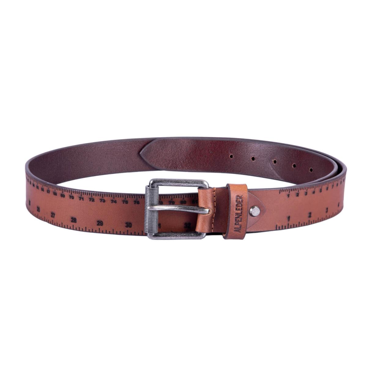 ALPENLEDER Herrenledergürtel ZOLLSTOCK cognac