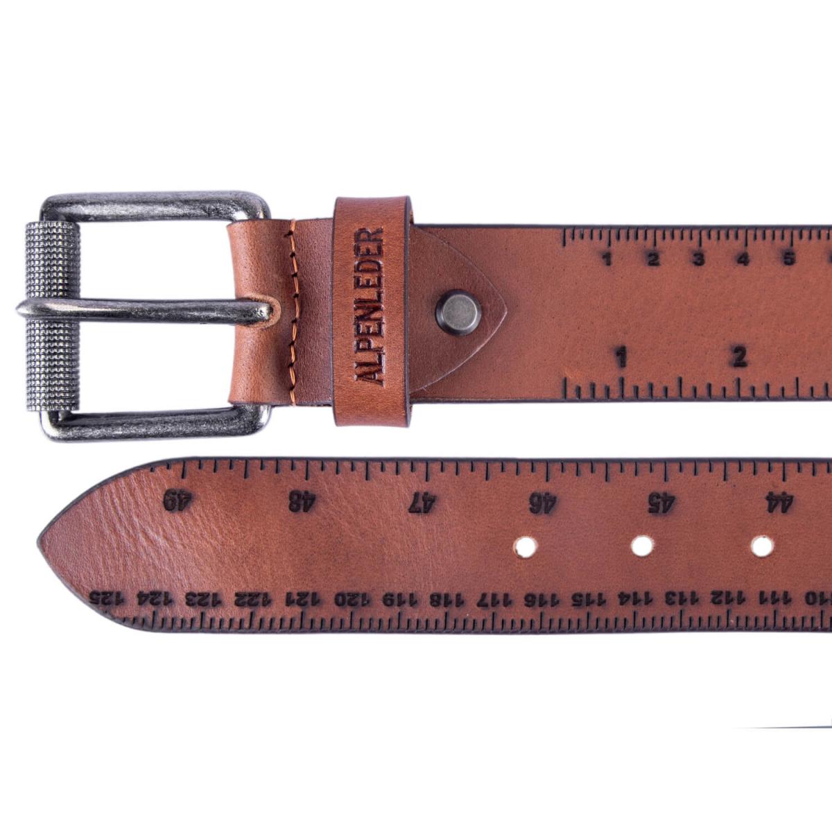 ALPENLEDER Herrenledergürtel ZOLLSTOCK cognac