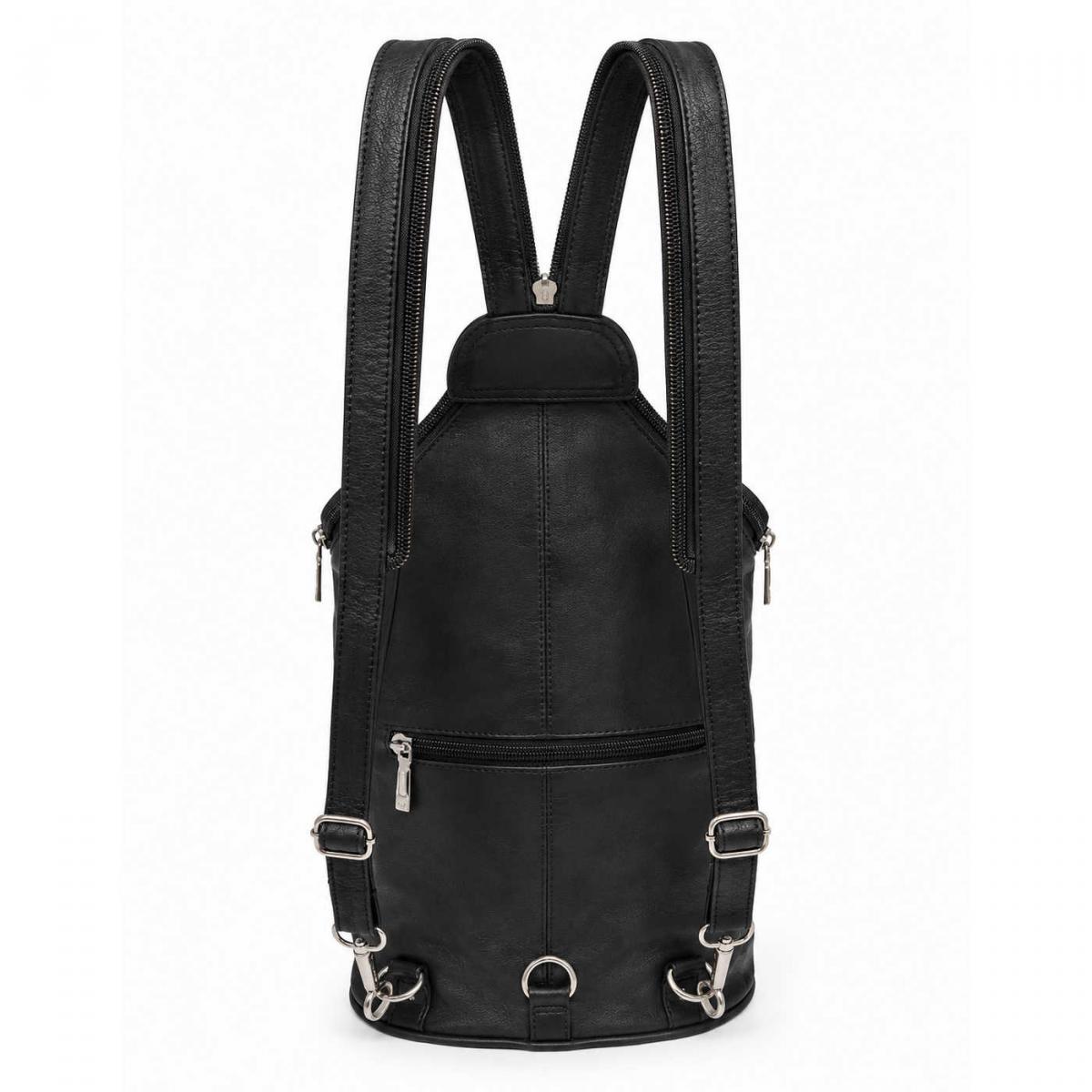 ALPENLEDER | Rucksack & Umhängetasche 3015 schwarz (3015-sw)