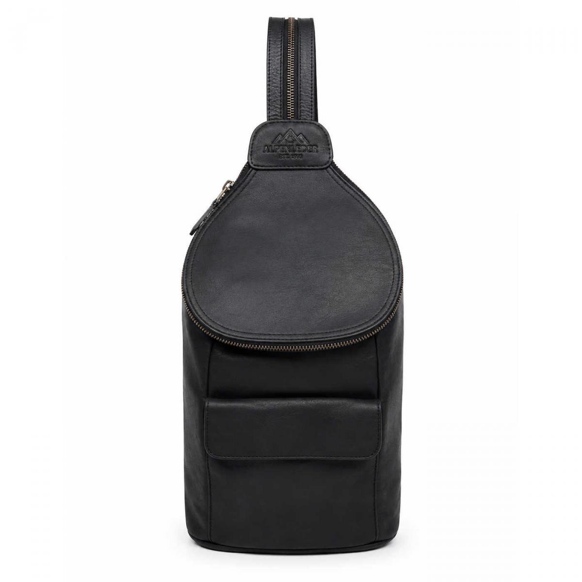 ALPENLEDER | Rucksack & Umhängetasche 3015 schwarz (3015-sw)