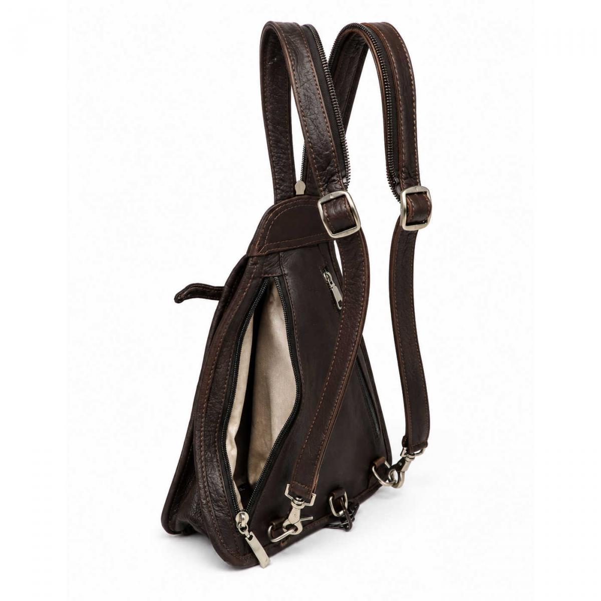ALPENLEDER | Rucksack & Umhängetasche 6156 schokobraun (6165-sb)