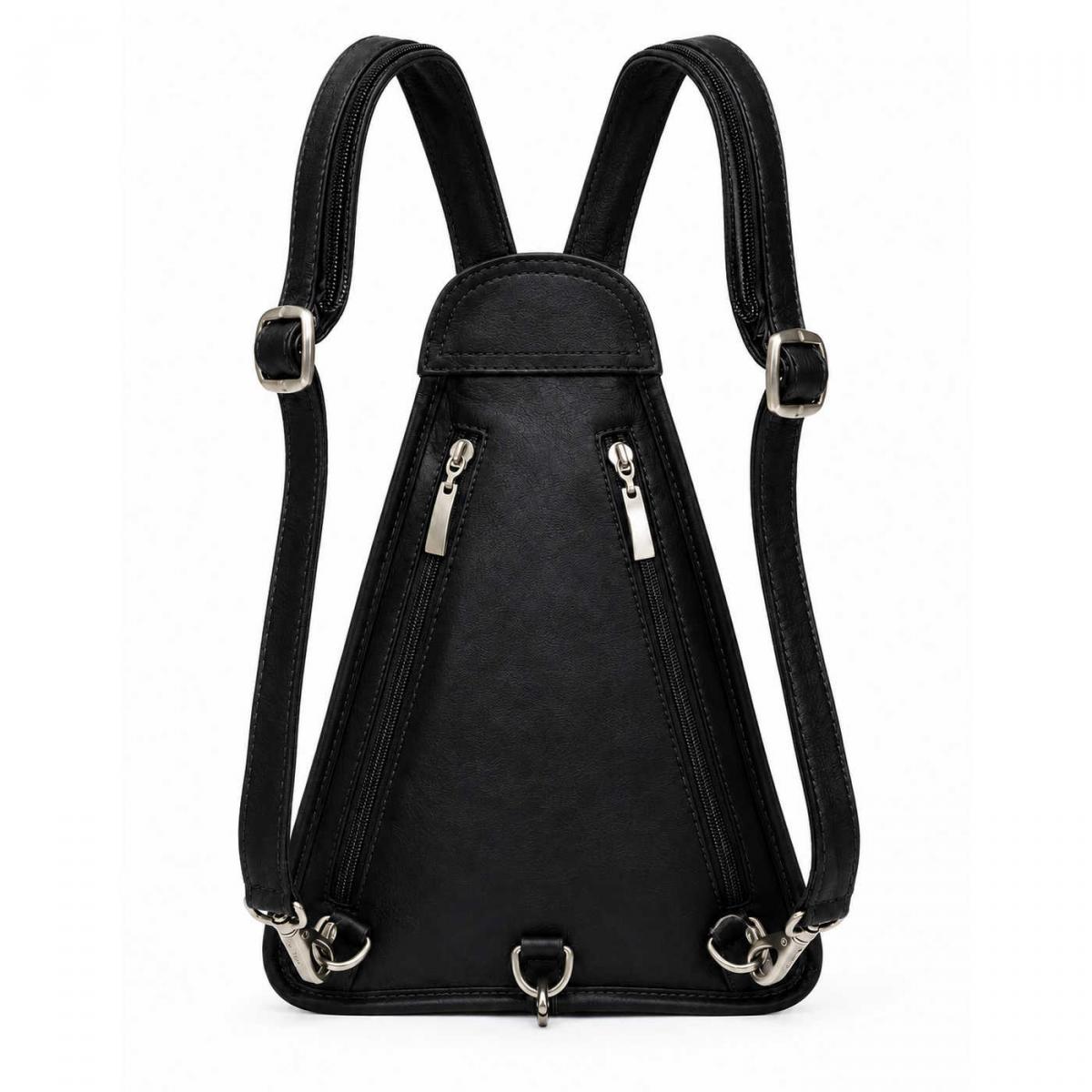ALPENLEDER | Rucksack & Umhängetasche 6156 schwarz (6165-sw)