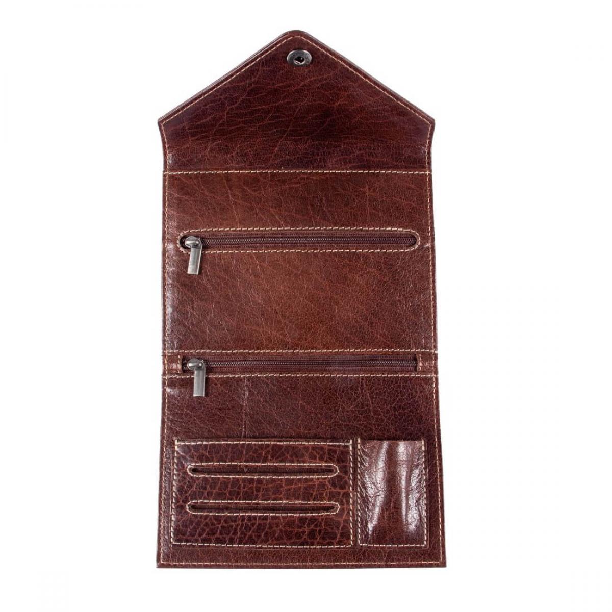 ALPENLEDER | Tabaktasche FLORI (brandy) CG6048