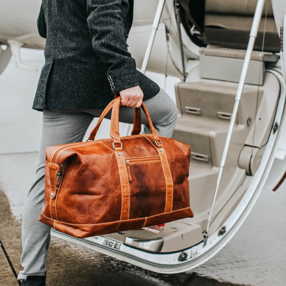 ALPENLEDER | Reisetasche ALABAMA (old havanna) VLRBS03-oh