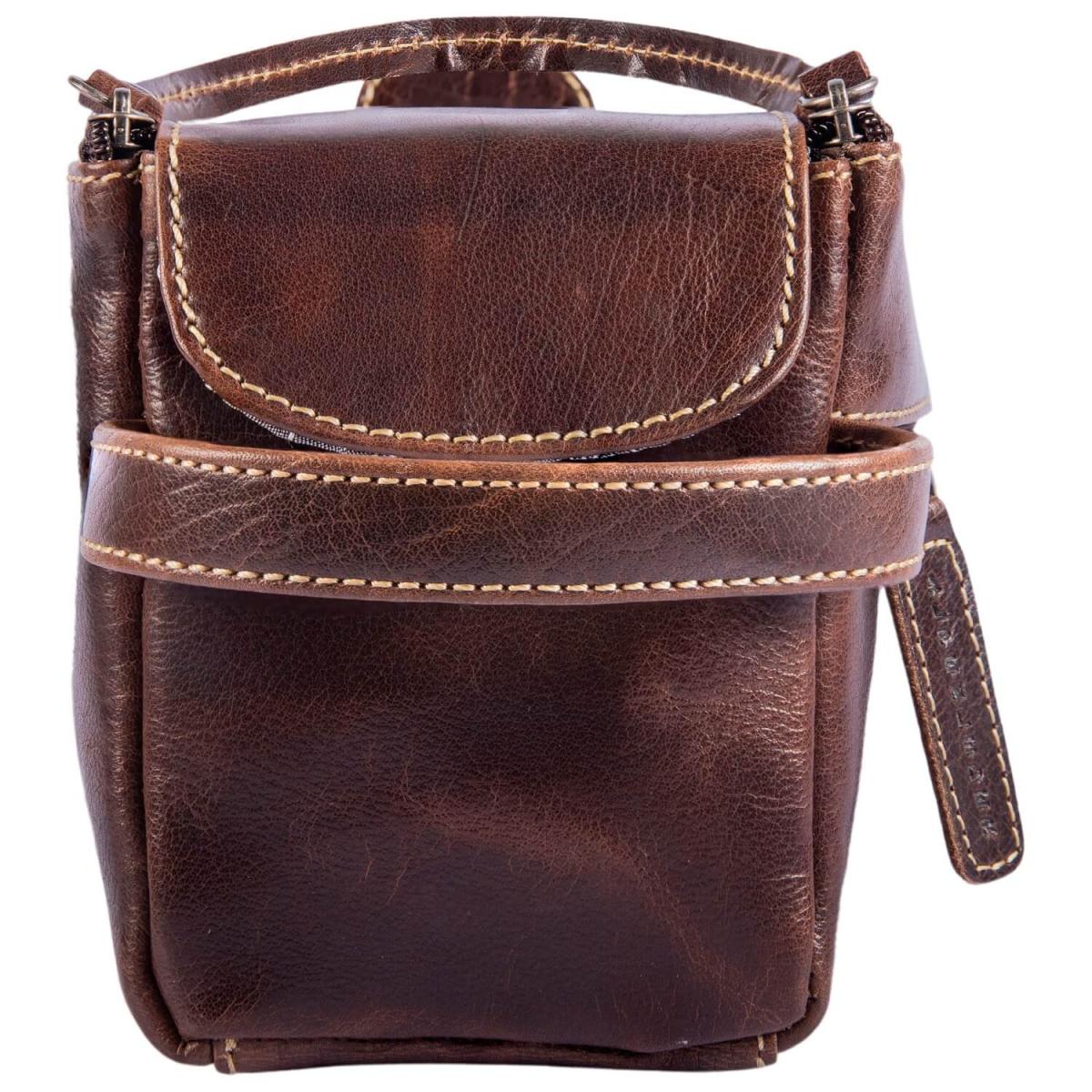 ALPENLEDER Kulturtasche ALPENRAUSCHEN Marronato-Leder (CG6016-m)
