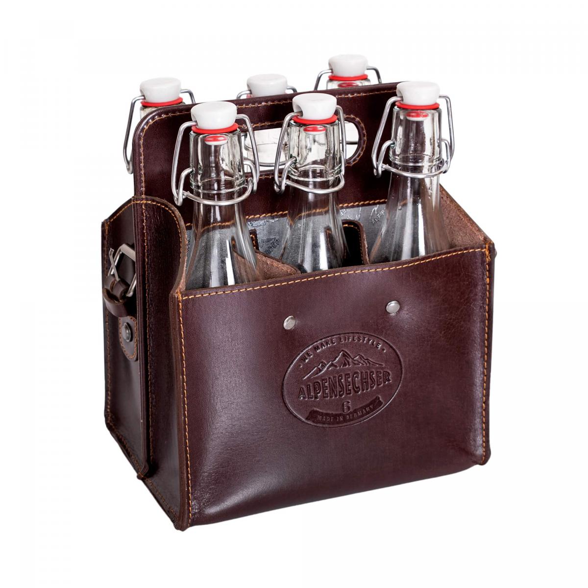 ALPENLEDER | Getränketasche ALPENSECHSER Harnisch wine (CG2094H-w)
