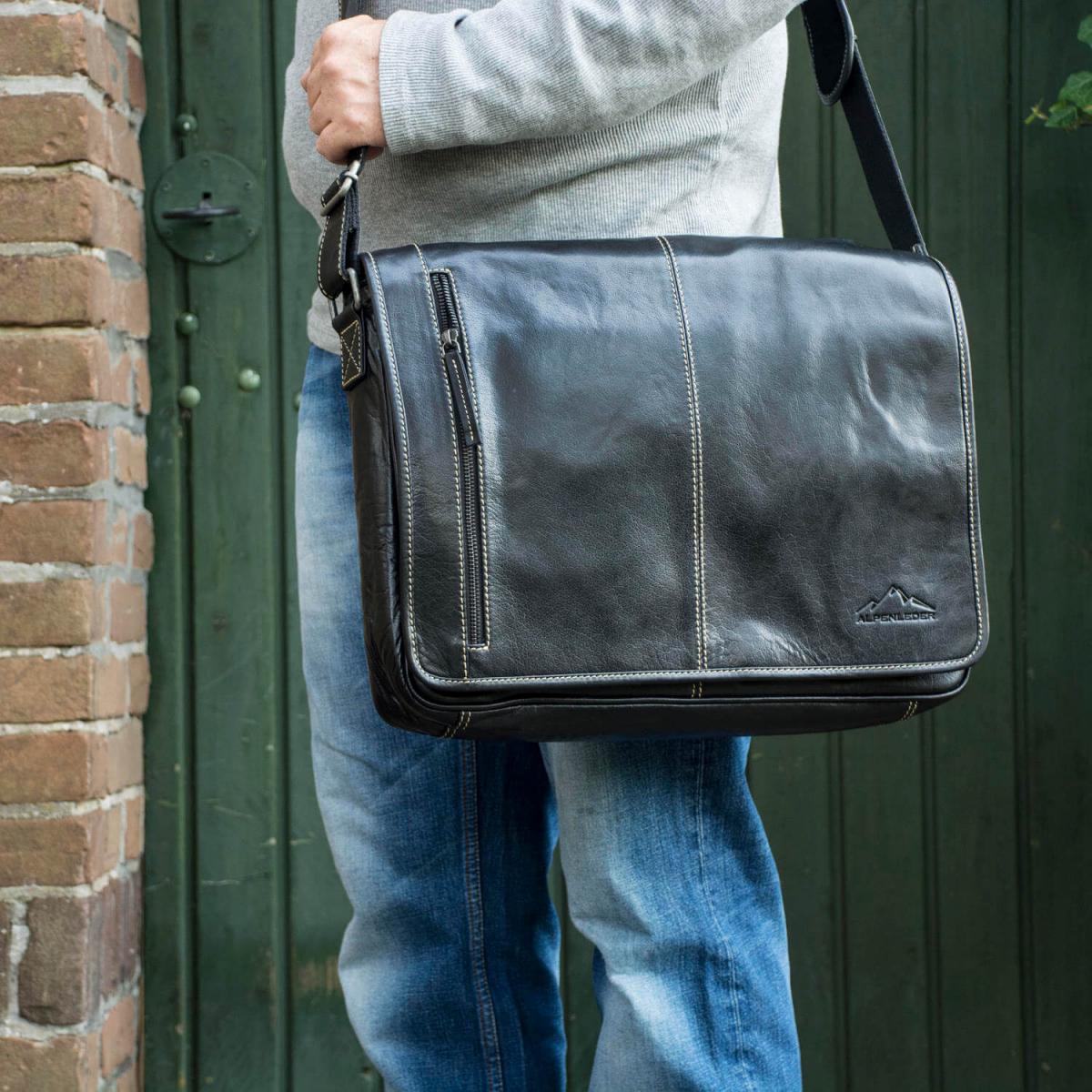 ALPENLEDER | Messenger Bag ATLANTA (brandy)