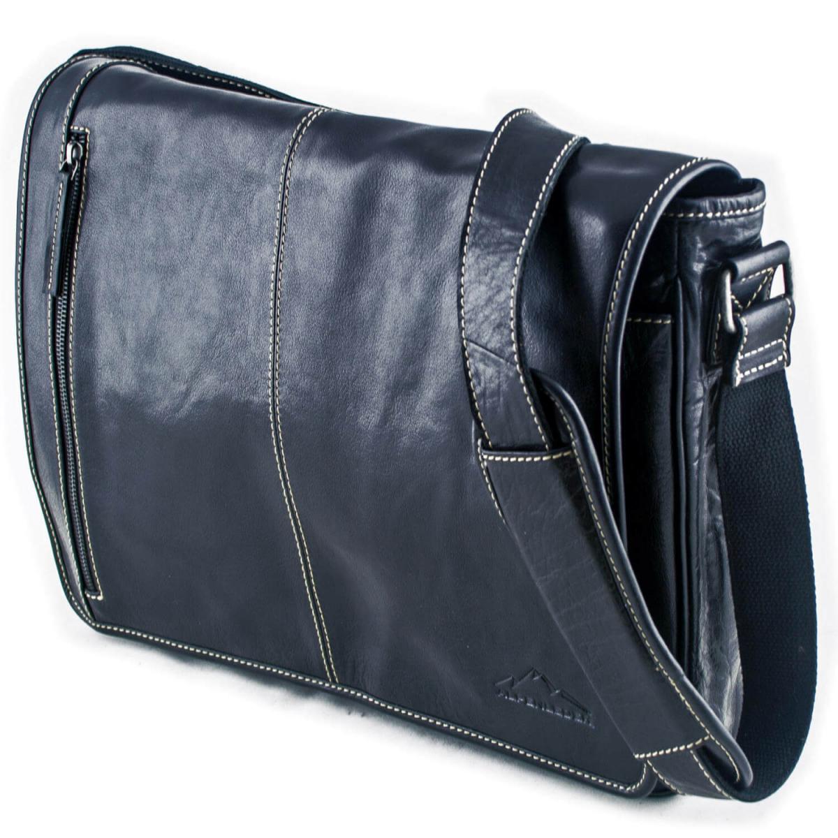 ALPENLEDER | Messenger Bag ATLANTA (ebenholz)