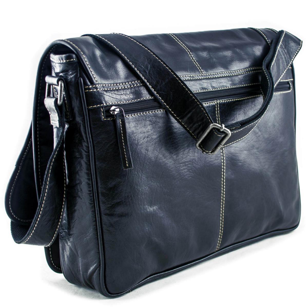 ALPENLEDER | Messenger Bag ATLANTA (ebenholz)