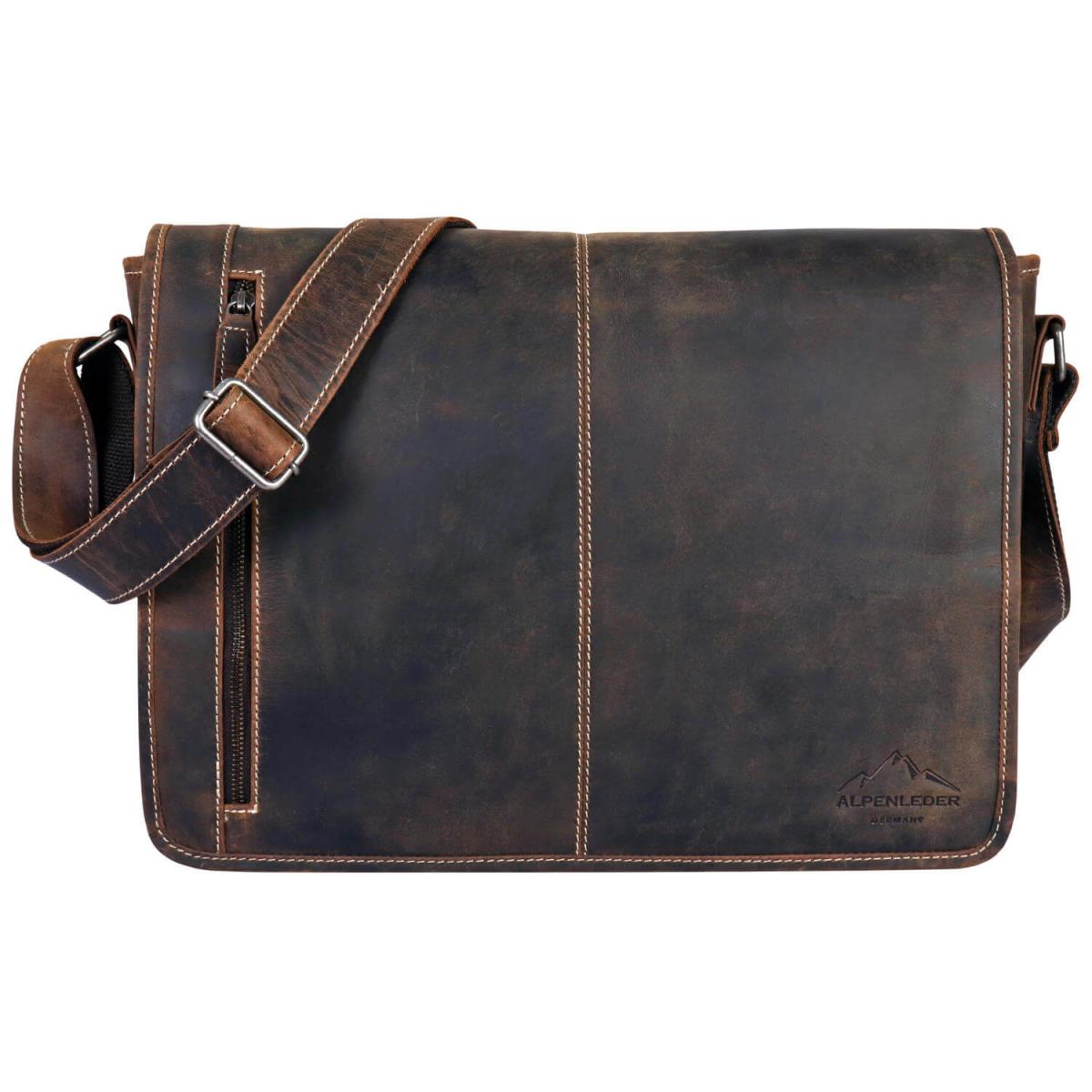 ALPENLEDER | Messenger Bag ATLANTA (old havanna)