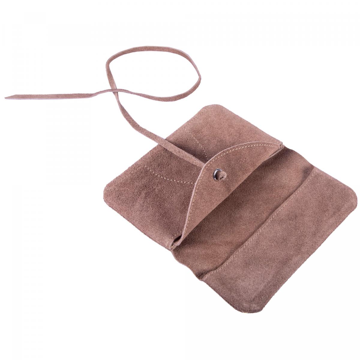ALPENLEDER | Tabaktasche BEPPI (Biscuit suede) CG6051-bs