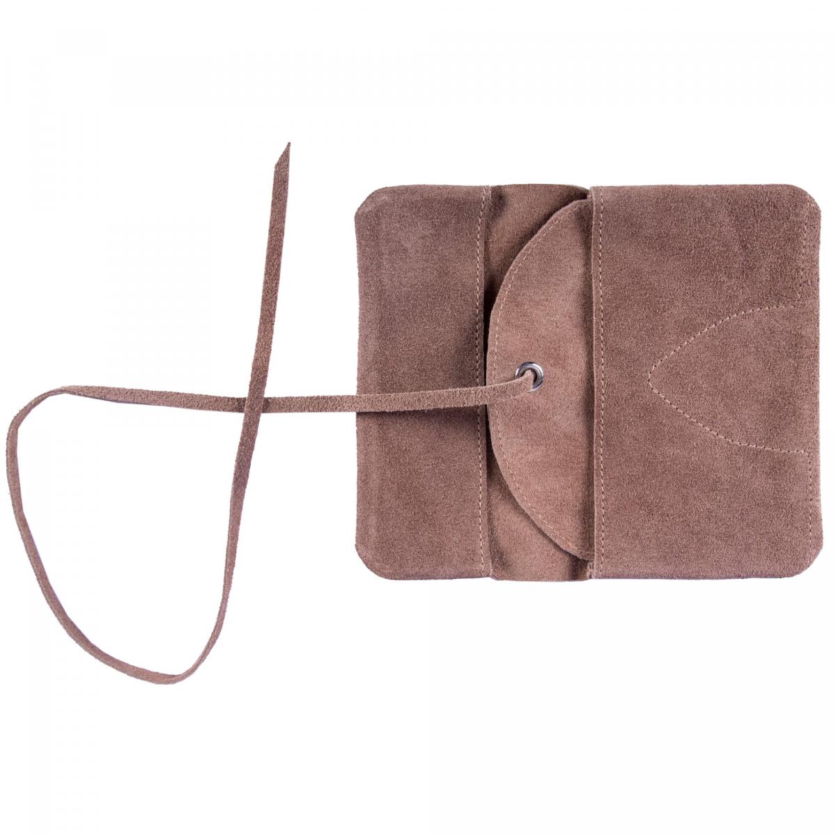 ALPENLEDER | Tabaktasche BEPPI (Biscuit suede) CG6051-bs
