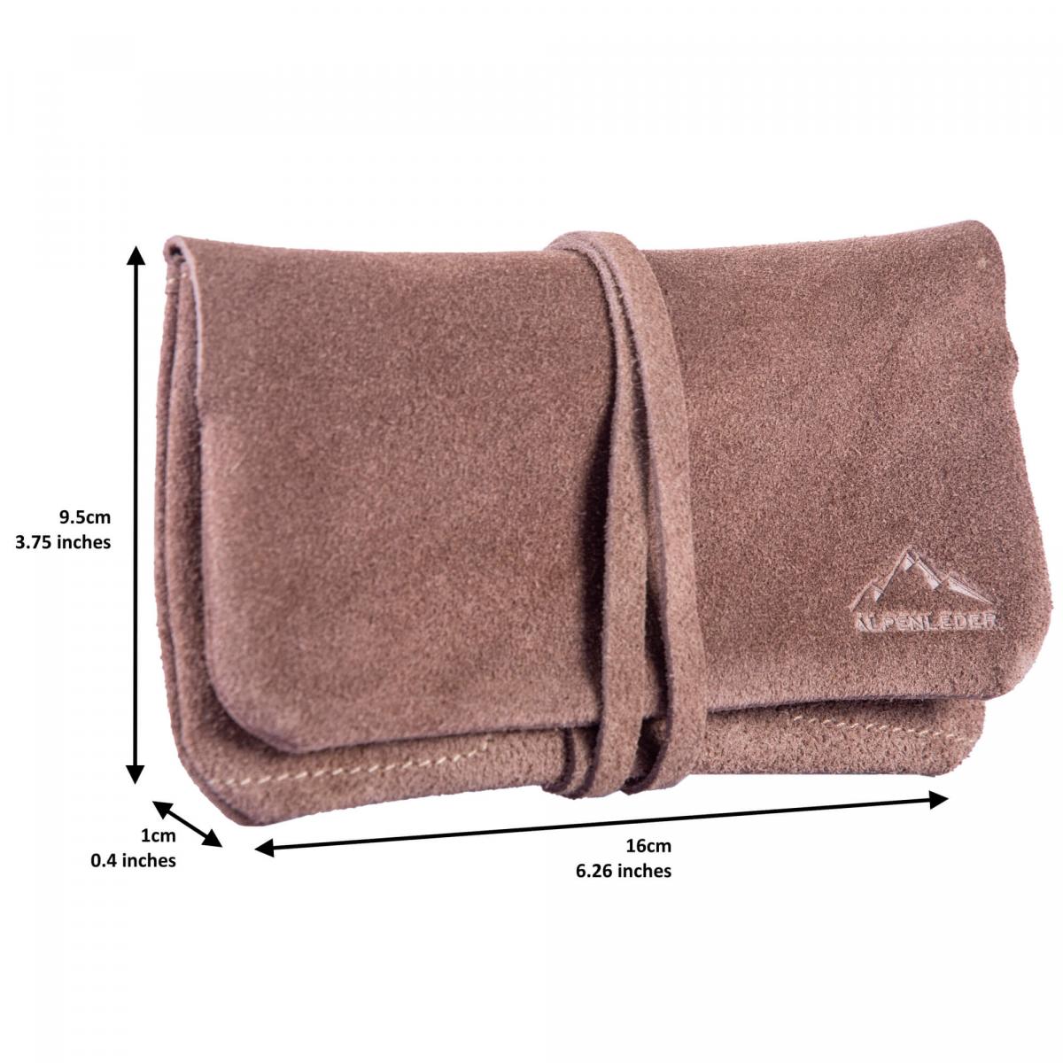 ALPENLEDER | Tabaktasche BEPPI (Biscuit suede) CG6051-bs