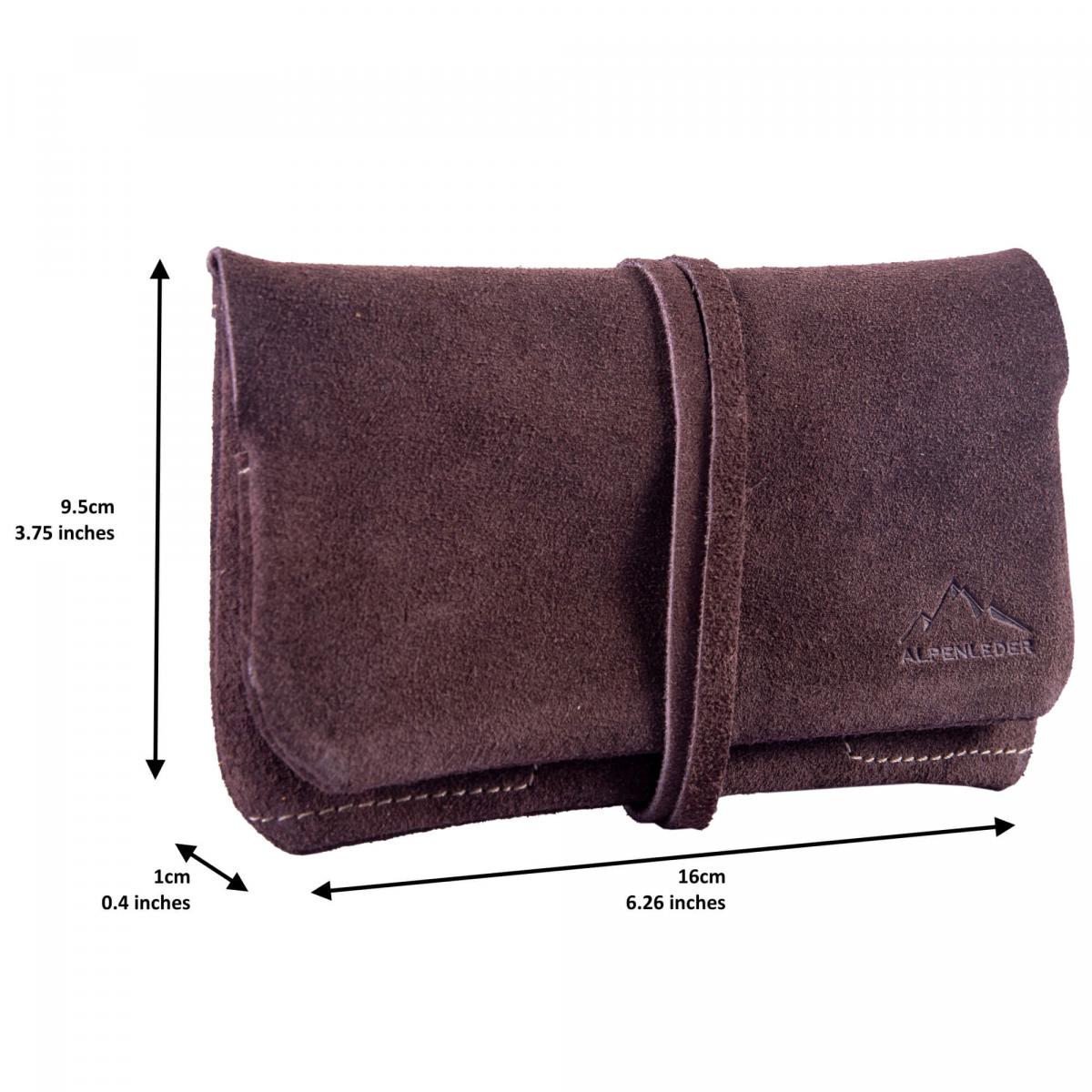 ALPENLEDER | Tabaktasche BEPPI (brown suede) CG6051
