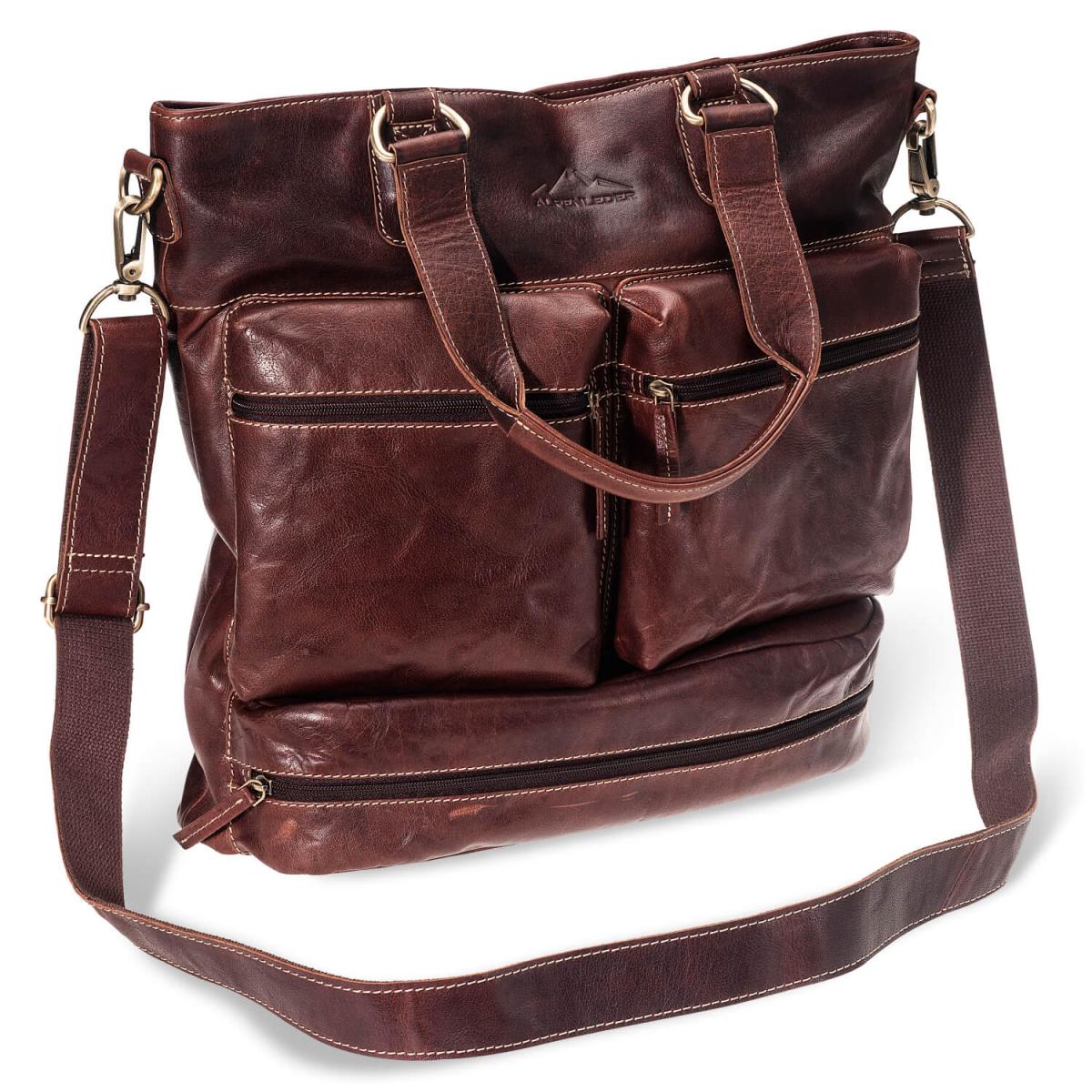 ALPENLEDER | Tote Bag BODENSEE (brandy) CG14A-b