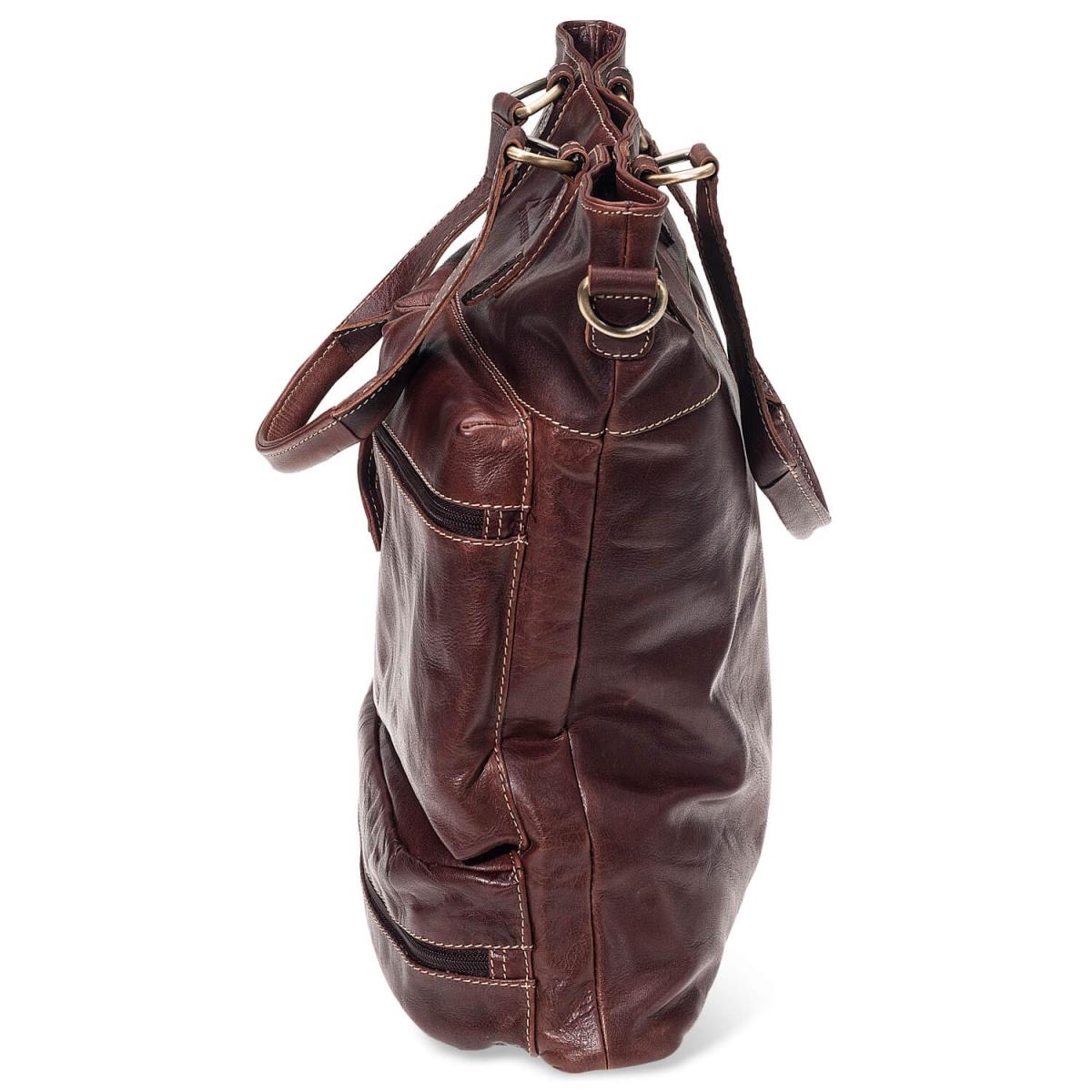 ALPENLEDER Aktentasche AOSTA brandy